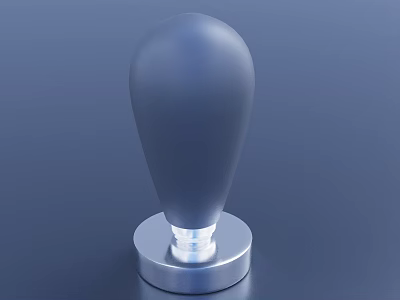 Hardware Tool Metal Handle With Smooth Spherical Top And Cylindrical Base 3d model