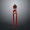 Hardware Tools Red Ladder With Pliers Practical For Home Repair Tasks 3d model