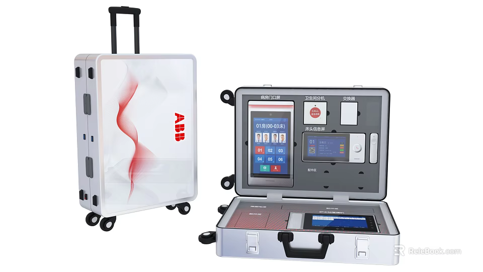 ABB Portable Equipment Case With Wheels Display Panel And Control Unit 3d model 