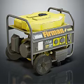 Firman Portable Generator With Wheels And Yellow Body For Outdoor Power Supply