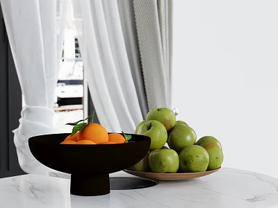 Modern Drinkers Fruit Ornaments Fruit Tray Orange Green Apple 3d model