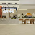 Cozy Milk Tea Shop Serving Fresh Fruit Tea Rich Milk Tea With Plants Decorative Lights