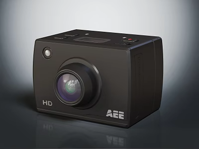 AEE Black HD Digital Electronic Camera With High Definition Lens And Compact Design 3d model