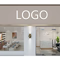 Modern Beauty Hair Salon Stylish Interior Storefront With Glass Windows Product Displays And Green Plants