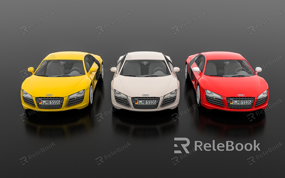 Audi R8 sports car Double Door Car Motor Vehicle Fuel Car Model Display Souvenir Decoration Exhibition Auto Show People model