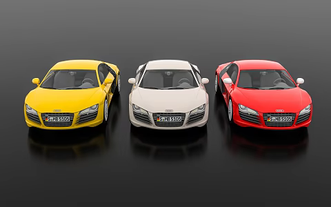 Audi R8 sports car Double Door Car Motor Vehicle Fuel Car Model Display Souvenir Decoration Exhibition Auto Show People 3d model