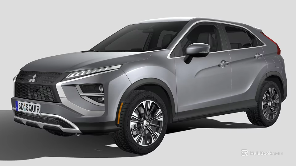 Silver Modern SUV With Sleek Exterior Design LED Headlights And Stylish Wheels 3d model 