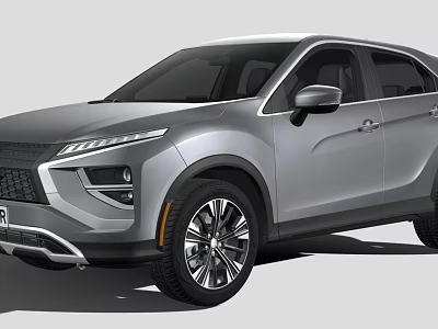 Silver Modern SUV With Sleek Exterior Design LED Headlights And Stylish Wheels 3d model