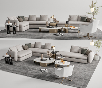 Modern Sofa Coffee Table Combination Sofa Coffee Table 3d model