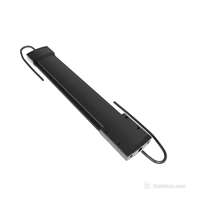 Black Long Device Holder With Adjustable Straps Sturdy And Lightweight Design 3d model 