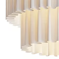 Modern White Pleated Linen Fabric Chandelier With Elegant Minimalist Design And Soft Light