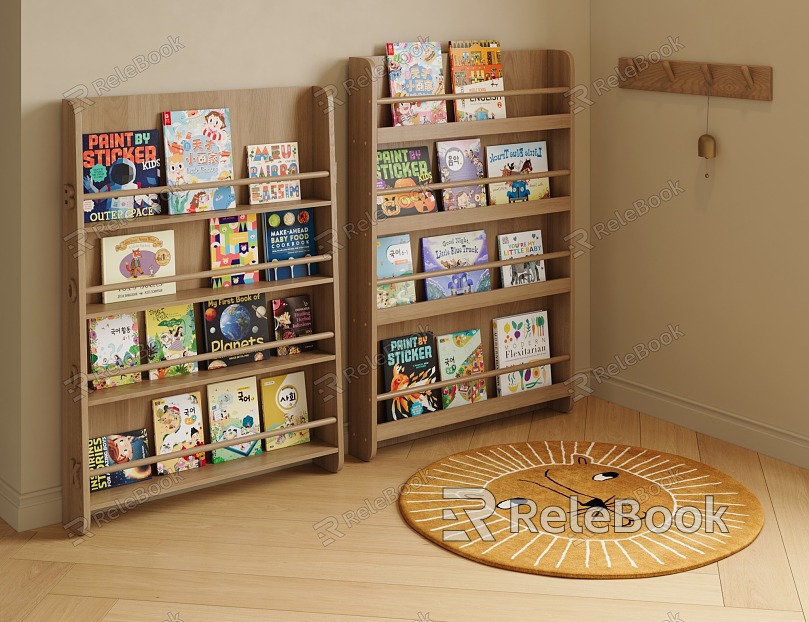 Children's Book Bookshelf Children's Carpet Picture Book model