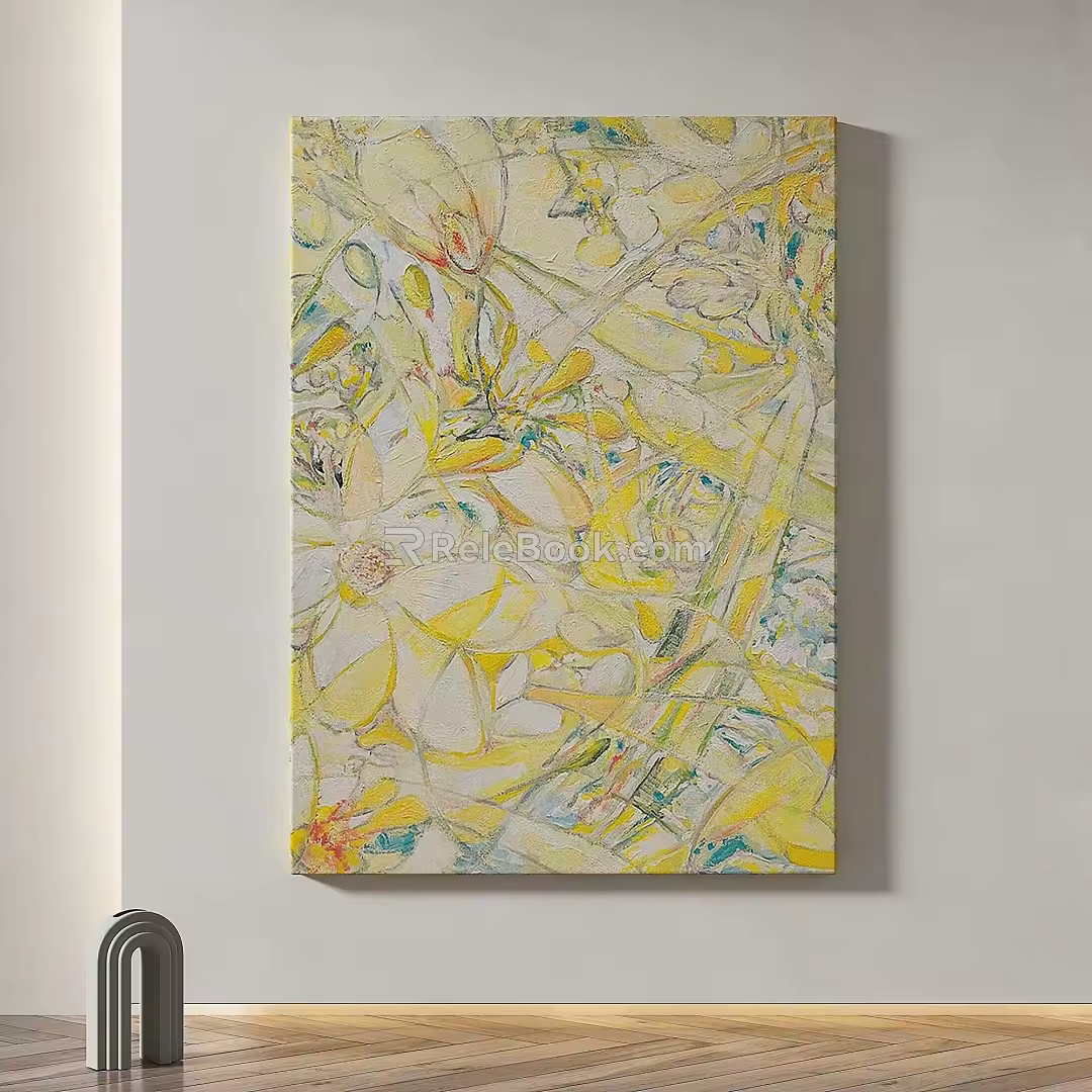 Simple abstract decorative painting 3d model