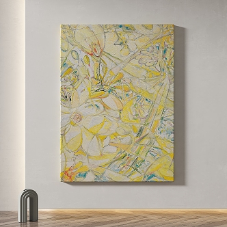 Simple abstract decorative painting 3d model