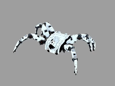 Multi-legged robot binding spider robot future science fiction machine 3d model