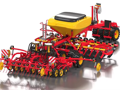 Rice transplanter combine harvester seeder agricultural machinery agricultural tractor 3d model
