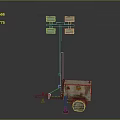 Industrial Mobile Lighting Unit With Wheeled Base And Multiple Light Panels For Construction Sites