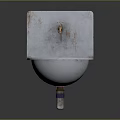Vintage White Bathroom Sink With Copper Faucet And Chipped Paint Design