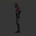 Spider Man 3D Model With Detailed Red And Blue Costume Design And Masked Head
