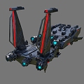 Starship Space Base Sci-Fi Aircraft Future Technology Cyberpunk 3d model