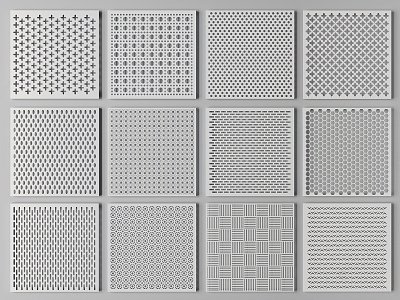 Modern aluminum gusset plate punching plate perforated plate 3d model