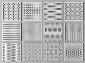 Modern aluminum gusset plate punching plate perforated plate 3d model