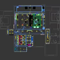 Modern Living and Dining Room with Large Windows City View Sofa TV and Plants