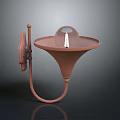 Vintage Copper Wall Lamp With Glass Globe Shade And Retro Design