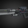 Science Fiction Gun Cyberpunk Gun Laser Gun High-tech Gun Future Gun Game Gun Low Face Number Low Model Simple Model Times Film and Television Level Realism 3d model