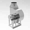 Heavy Duty Industrial Blower With Metal Stand Base Top Air Outlet And Motor