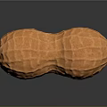 Whole Shelled Peanut Plant Seed With Orange Textured Surface On Dark Background And Reflection