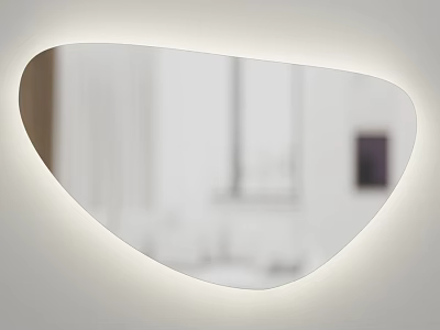 Illuminated Irregular Shaped Mirror For Modern Interior Wall Decoration 3d model
