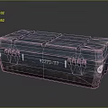 Sturdy Blue Military Weapon Storage Crate With Number 92273 17 And 46