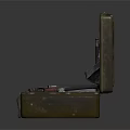 Open Vintage Equipment Case Containing Tools Copper Components and Metal Parts