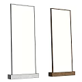 Two Standing Mirrors With Gold Frames Reflecting Religious Painting And Decorative Items 3d model