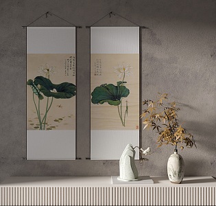 Chinese decorative painting 3d model