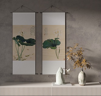 Chinese decorative painting 3d model