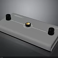 Omnibox Control Panel With White Surface Black Knobs Input Label And Yellow Indicator Light