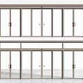 Modern Entrance Door Design With Multiple Glass Panels And Sleek Metal Frame