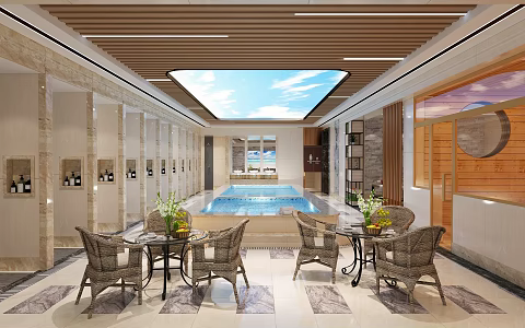Luan Qingchi Bath Center 3d model