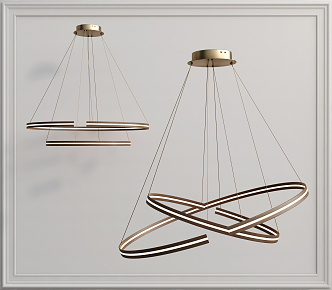 Light Luxury Chandelier 3d model