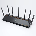 Advanced Gigabit Wi-Fi Router With Multiple External Antennas And Sleek Black Design