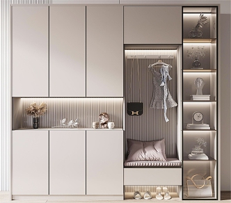 Modern Shoe Cabinet Wardrobe 3d model