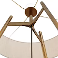 Modern Floor Lamp Featuring Linen Shade And Tripod Metal Stand Design
