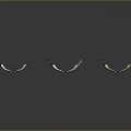 Colorful Animal Themed Masks in White Transparent and Gold on Black Background with Reflections
