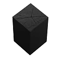 Rustic Black Wooden Stool With Textured Surface And Square Design For Home Decor 3d model