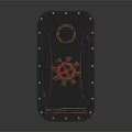 Sturdy Secure Metal Safe Door With Round Lock And Gear Decoration Design