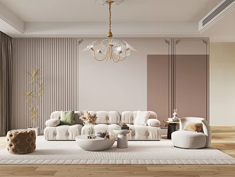 French Living Room 3d model