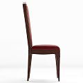 Elegant Red Leather Accent Chair With Dark Wood Carved Frame And Brass Nailhead Trim Details