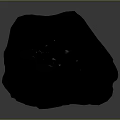 Natural Black Decorative Stone with Purple Veins and Shiny Surface for Interior Design Projects